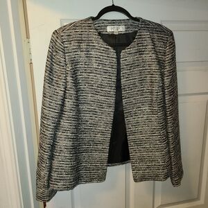 Kasper Black and White Textured Blazer Size 14